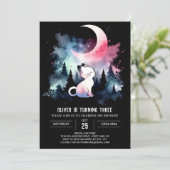 Fun Printable Cat Birthday Einladung (Stehend Vorderseite)