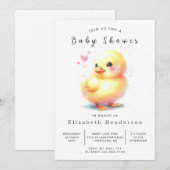 Fun Printable Duck Baby Dusche Einladung (Vorne/Hinten)