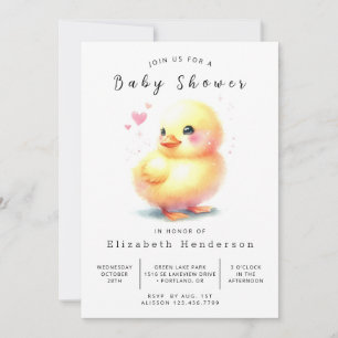 Fun Printable Duck Baby Dusche Einladung