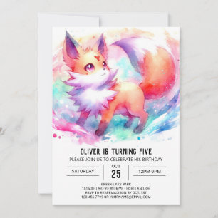 Fun Printable Fox Geburtstag Einladung