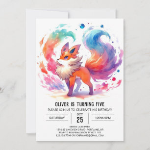 Fun Printable Fox Geburtstag Einladung