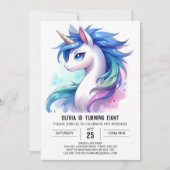 Fun Printable Horse Birthday Einladung (Vorderseite)