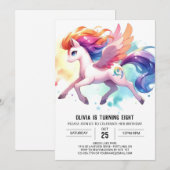 Fun Printable Horse Birthday Einladung (Vorne/Hinten)
