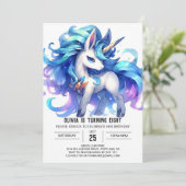 Fun Printable Horse Birthday Einladung (Stehend Vorderseite)