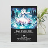 Fun Printable Princess Birthday Einladung (Stehend Vorderseite)