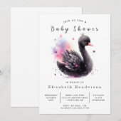Fun Printable Swan Baby Dusche Einladung (Vorne/Hinten)