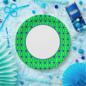 Fun Prints Navy Green Dinnware Pappteller (Party)