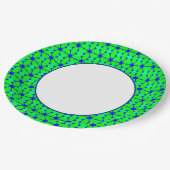 Fun Prints Navy Green Dinnware Pappteller (Schrägansicht)