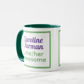 Fun Pronouns - Identifiziert sich als sie, ihr, Ph Tasse (Vorderseite Links)
