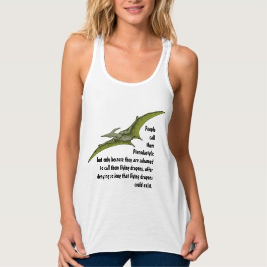 Fun Pterodactyl Dragon Dinosaur Tank Top (Vorderseite)
