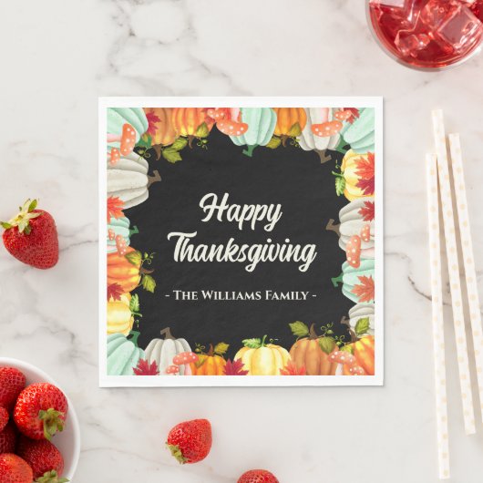 Fun Pumpkin Erntedank Dinner Napkins Serviette (Beispiel)