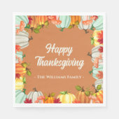 Fun Pumpkin Erntedank Dinner Napkins Serviette (Vorderseite)