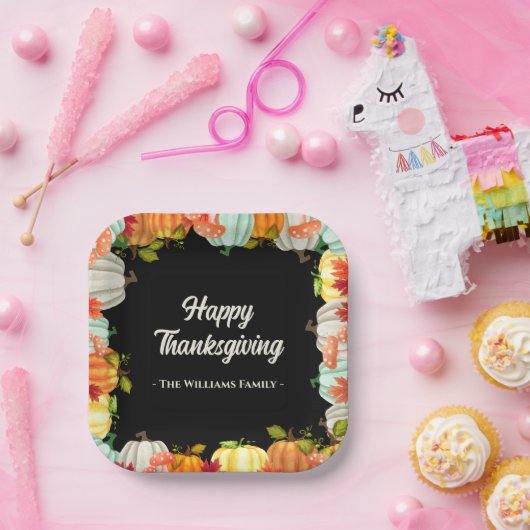 Fun Pumpkin Erntedank Dinner Paper Teller (Party)