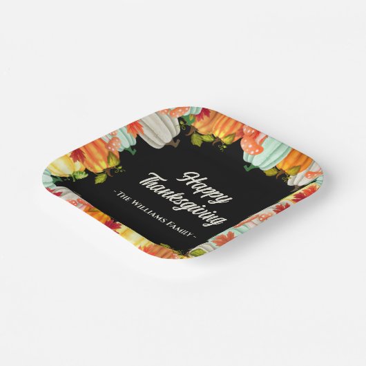 Fun Pumpkin Erntedank Dinner Paper Teller (Gewinkelt)