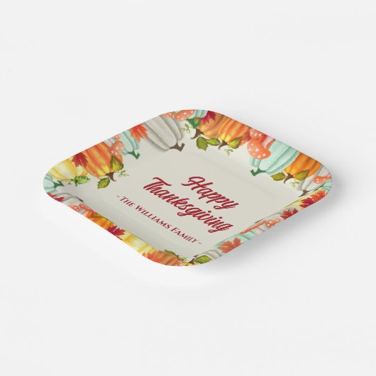 Fun Pumpkin Erntedank Dinner Paper Teller (Gewinkelt)