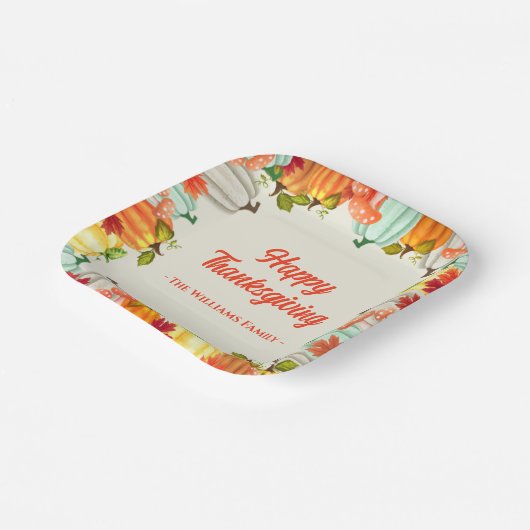 Fun Pumpkin Erntedank Dinner Paper Teller (Gewinkelt)