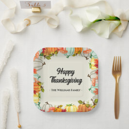 Fun Pumpkin Erntedank Dinner Pappteller