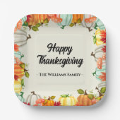 Fun Pumpkin Erntedank Dinner Pappteller (Vorderseite)