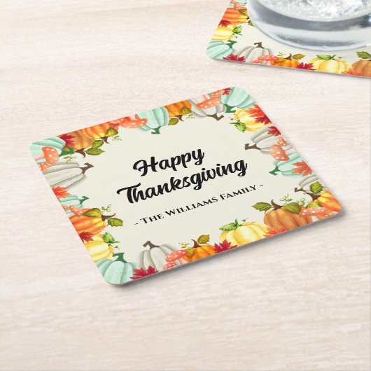 Fun Pumpkin Erntedank Dinner Rechteckiger Pappuntersetzer (angewinkelt)