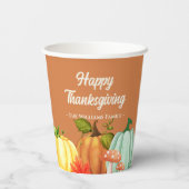 Fun Pumpkin Erntedank Paper Cups Pappbecher (Rückseite)