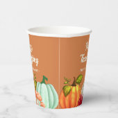 Fun Pumpkin Erntedank Paper Cups Pappbecher (Rechts)