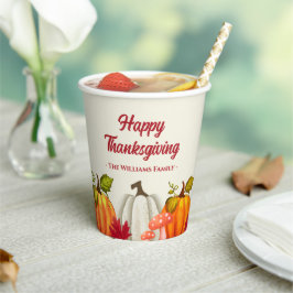 Fun Pumpkin Erntedank Paper Cups Pappbecher