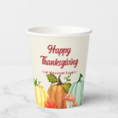 Fun Pumpkin Erntedank Paper Cups Pappbecher (Rückseite)