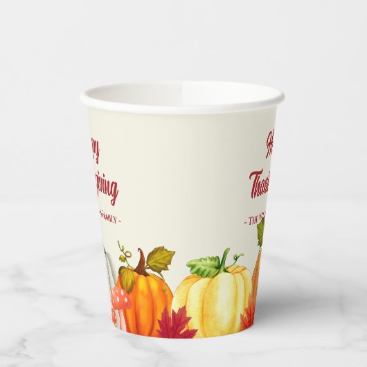 Fun Pumpkin Erntedank Paper Cups Pappbecher (Links)