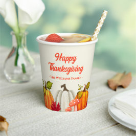 Fun Pumpkin Erntedank Paper Cups Pappbecher