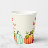 Fun Pumpkin Erntedank Paper Cups Pappbecher (Rechts)