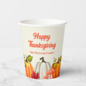 Fun Pumpkin Erntedank Paper Cups Pappbecher (Vorderseite)