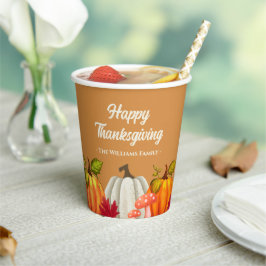Fun Pumpkin Erntedank Paper Cups Pappbecher