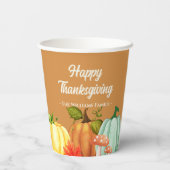 Fun Pumpkin Erntedank Paper Cups Pappbecher (Rückseite)