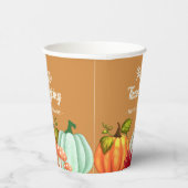 Fun Pumpkin Erntedank Paper Cups Pappbecher (Rechts)