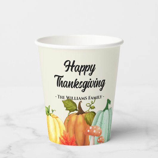 Fun Pumpkin Erntedank Pappbecher (Rückseite)