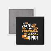 Fun Pumpkin Gewürzangebot Fall ist für Fußball Magnet (Vorderseite/Rückseite)