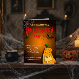 Fun Pumpkin Halloween-Party Einladungskarte Einladung