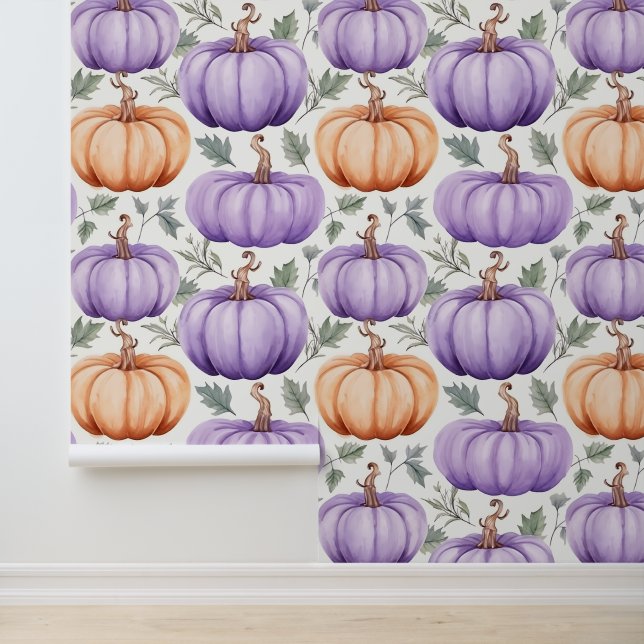 Fun Pumpkin Lila und Orange Tapete (Anwendung)
