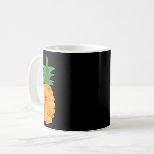 Fun Pumpkin Party Kostüm für Ananas Lover Kaffeetasse (Vorderseite Links)