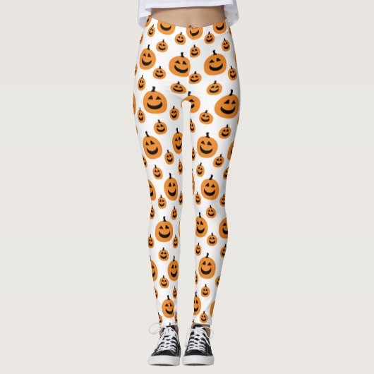 Fun Pumpkin Pattern Leggings (Vorderseite)
