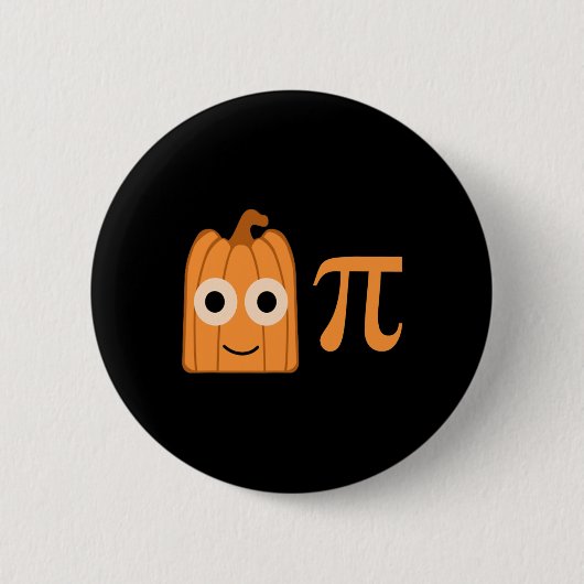 Fun Pumpkin Pi T-Shirt für Mathematik und Grundsch Button (Vorderseite)
