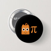 Fun Pumpkin Pi T-Shirt für Mathematik und Grundsch Button (Vorne & Hinten)