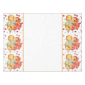 Fun Pumpkin und Äpfel Herbst Saison Weiß Tischdecke (Vorderseite (Horizontal))