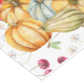 Fun Pumpkin und Äpfel Herbst Saison Weiß Tischdecke (Schrägansicht)