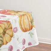 Fun Pumpkin und Äpfel Herbst Saison Weiß Tischdecke (Beispiel)