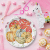 Fun Pumpkin und Äpfel Herbstsaison Pappteller (Party)