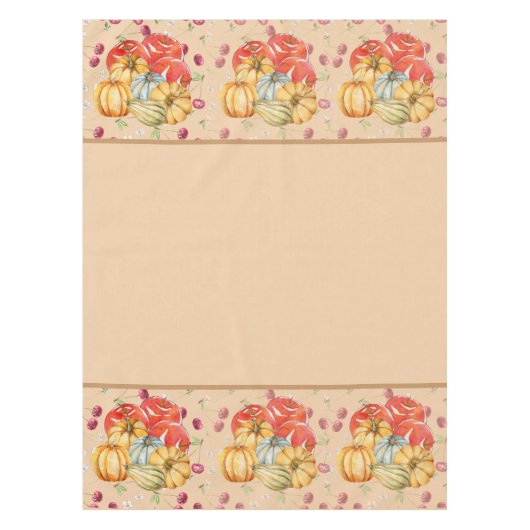 Fun Pumpkin und Äpfel Herbstsaison Tischdecke (Vorderseite)