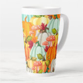 Fun Pumpkins Pilze und Herbstlaub Milchtasse (Rechte Ecke)