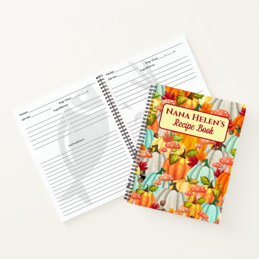 Fun Pumpkins Pilze und Herbstlaub Rezept Buch (Innenseite)