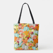 Fun Pumpkins Pilze und Herbstlaub Tasche (Rückseite)